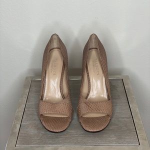 TALBOTS Open Toe Leather Heels - Size 7 1/2